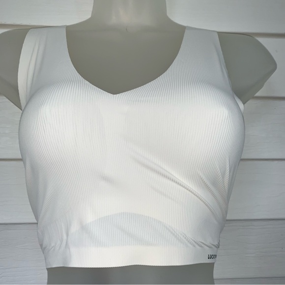 3 for $30 Lucky Brand White Sleeveless Crop Tank no padding! - Picture 1 of 6